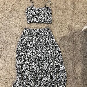 Black & White Printed Maxi Skirt - Women